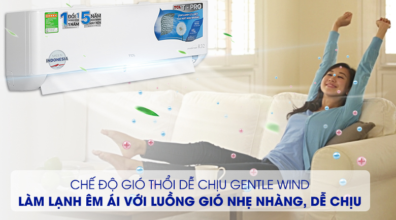 Điều hòa TCL Inverter 10000 BTU TAC-10CSD/TPG11 - Chế độ thổi gió Gentle Wind