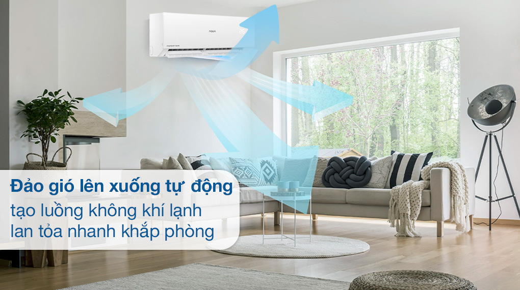 Điều hòa AQUA Inverter 12500 BTU AQA-RV13QA2 - Cơ chế thổi gió