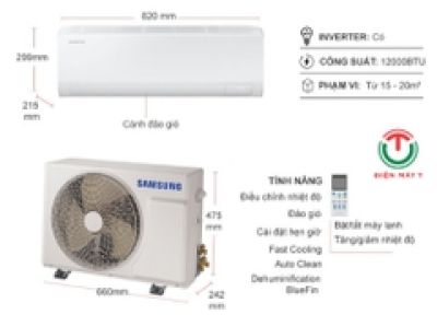 Máy Lạnh Samsung Inverter 1.5 Hp AR13DYHZAWKNSV